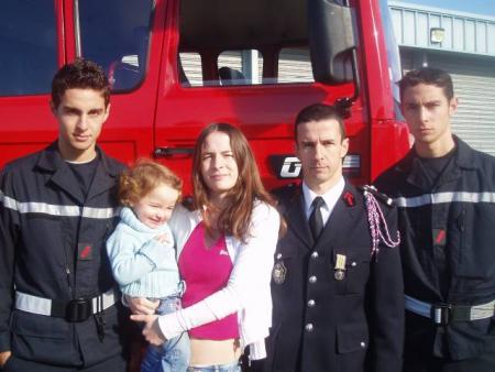 Mon père, mes soeur Lisbé et Léa et Romain